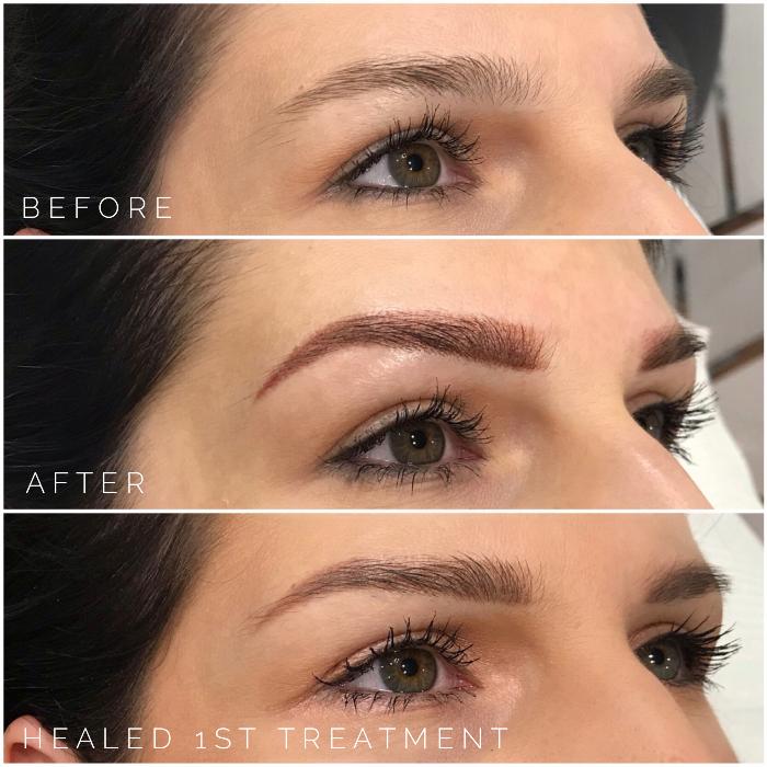Before  After Feathered Eyebrow tattoo  Beauty Salon